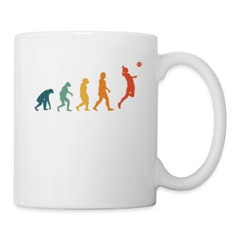 Volleyball Evolution Retro Volleyball Player - Mug - white - Right