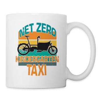 Vintage Cargo Bike Lastenrad Kindergarten Taxi - Tasse - Weiß - Rechts