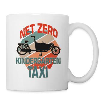 Kindergarten Taxi Lastenfahrrad Retro Cargo Bike - Tasse - Weiß - Rechts