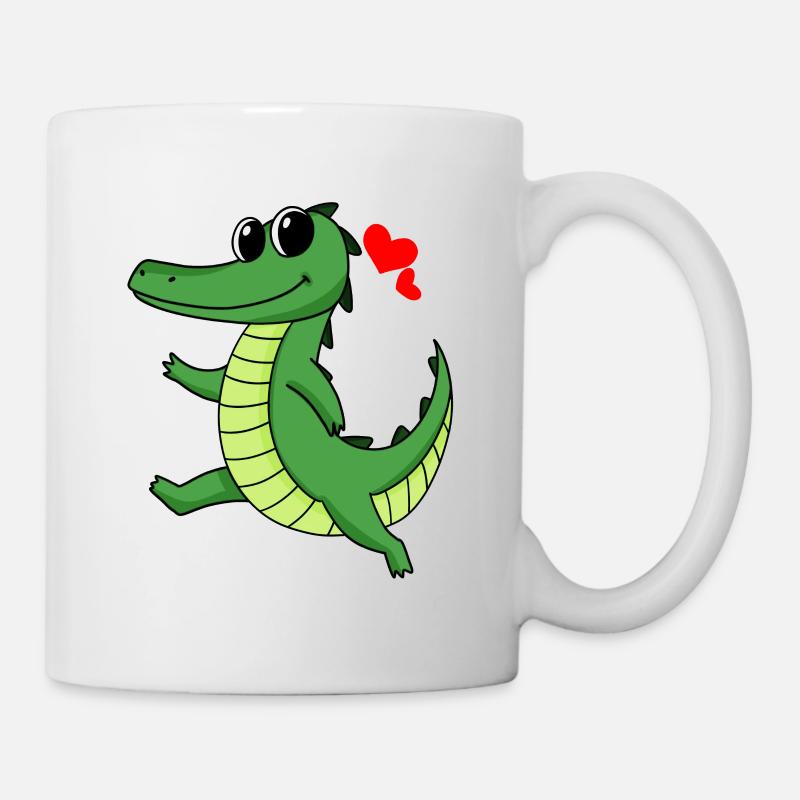 Krokodil - Tasse - Weiß
