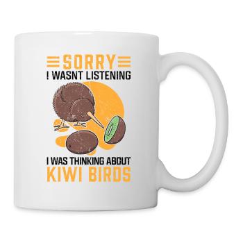Kiwi Vogel abgelenkt Schnepfenstrauß Neuseeland - Tasse - Weiß - Rechts