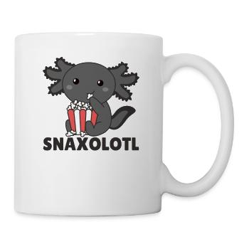 Snaxolotl Axolotl Liebhaber süße Tiere Popcorn - Tasse - Weiß - Rechts