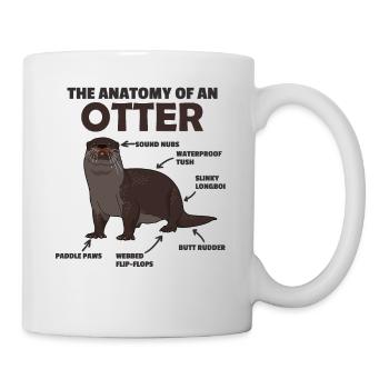 süße Otter Erklärung Anatomy of an Otter - Tasse - Weiß - Rechts