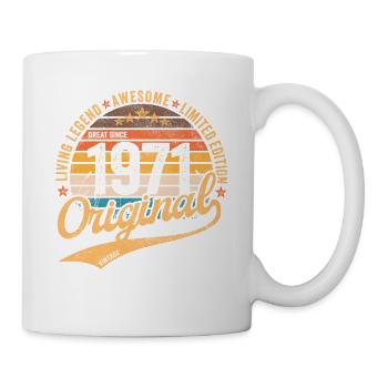 50. Geburtstag Vintage 1971 geboren im Jahr 1971 - Tasse - Weiß - Rechts