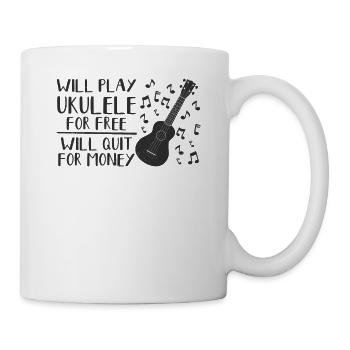 Ukulele Ukelele Hawaiian Guitar Ukuele Hawaii - Mug - white - Right