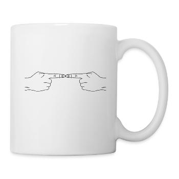 Index Finger Shy Fingers Japan Gesture Kawaii Anime - Mug - white - Right