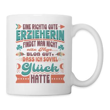 Erzieherin Kindergärtnerin - Tasse - Weiß - Rechts