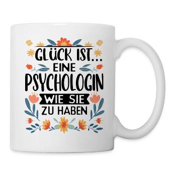 Psychologin Psychotherapeutin - Tasse - Weiß - Rechts