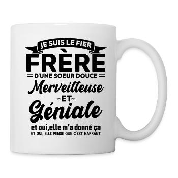 Frère Et Sœur Cadeau Humour Personnalisé - Mug blanc - blanc - Droite