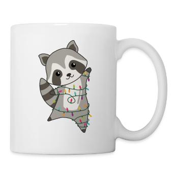 Raccoon Christmas Snow Winter Raccoons - Mug - white - Right