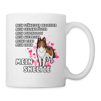 Mein Sheltie Hundehalter Hundeliebhaber - Tasse - Weiß - Rechts