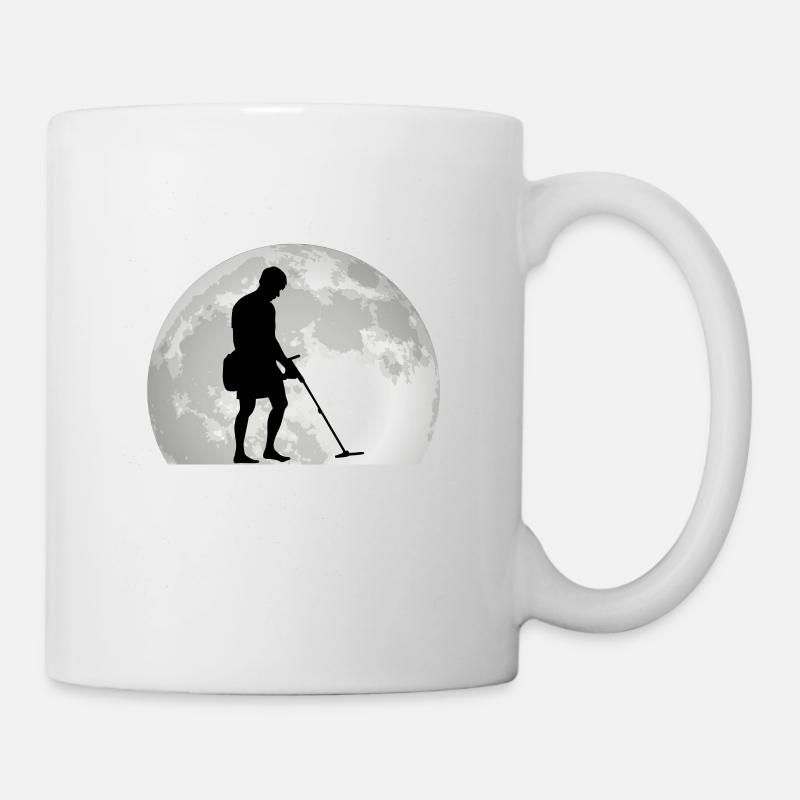 Sondengänger Mond Metalldetektor Sondler - Tasse - Weiß