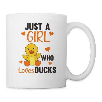 Juste une fille qui aime le canard - canard doux animaux - Mug blanc - blanc - Droite