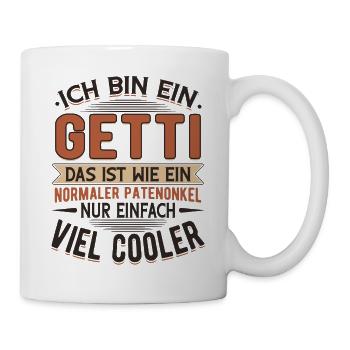 Getti Patenonkel Taufpate - Tasse - Weiß - Rechts