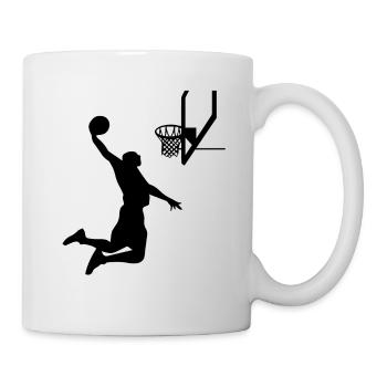 Basketball Basketballspieler Sprung Slamdunk Korb - Tasse - Weiß - Rechts