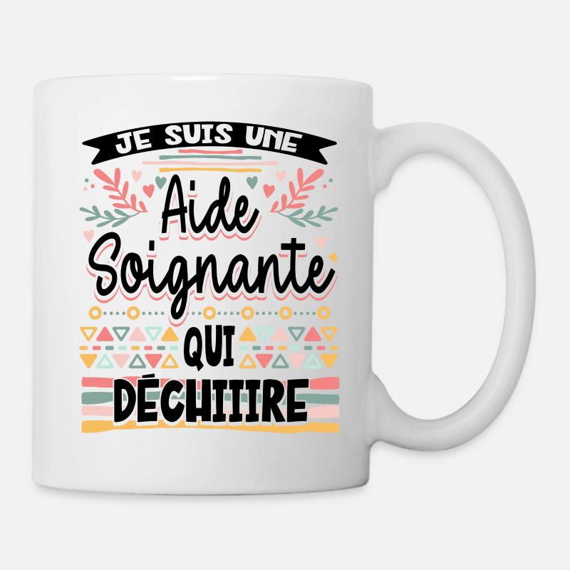 Aide Soignante Humour Aides Soignants - Mug blanc - blanc