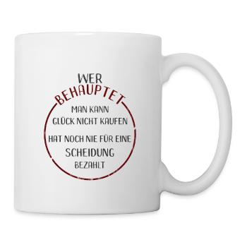Scheidung Witziger Trennung Spruch Für Scheidung - Tasse - Weiß - Rechts