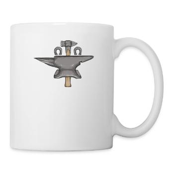 Amboss I Schmied Motiv für Hufschmied - Tasse - Weiß - Rechts