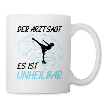 Eiskunstlauf Schlittschuhlauf Eis Figuren Tanz - Tasse - Weiß - Rechts