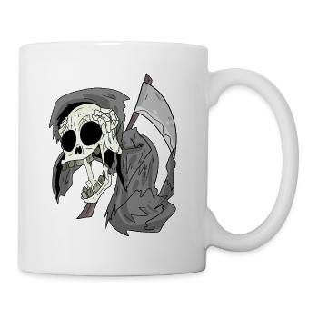 La Faucheuse rit drôlement - Mug blanc - blanc - Droite