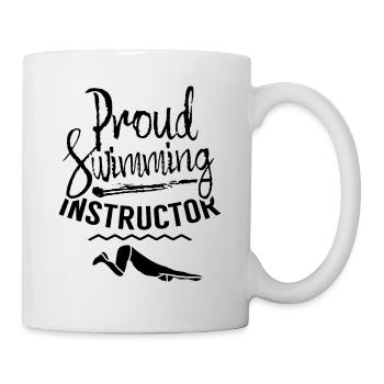 Fier instructeur de natation Entraîneur de natation - Mug blanc - blanc - Droite
