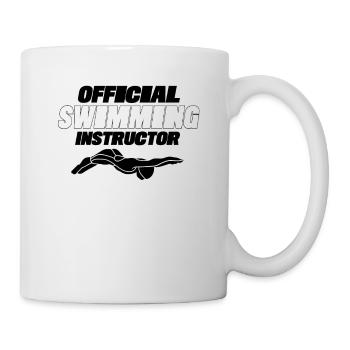 Offizieller Schwimmlehrer Coach Schwimmtrainer - Tasse - Weiß - Rechts