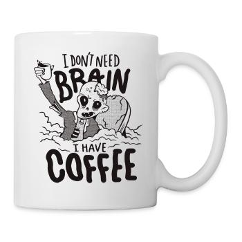 Coffee Zombie, lustiges Halloween Design - Tasse - Weiß - Rechts