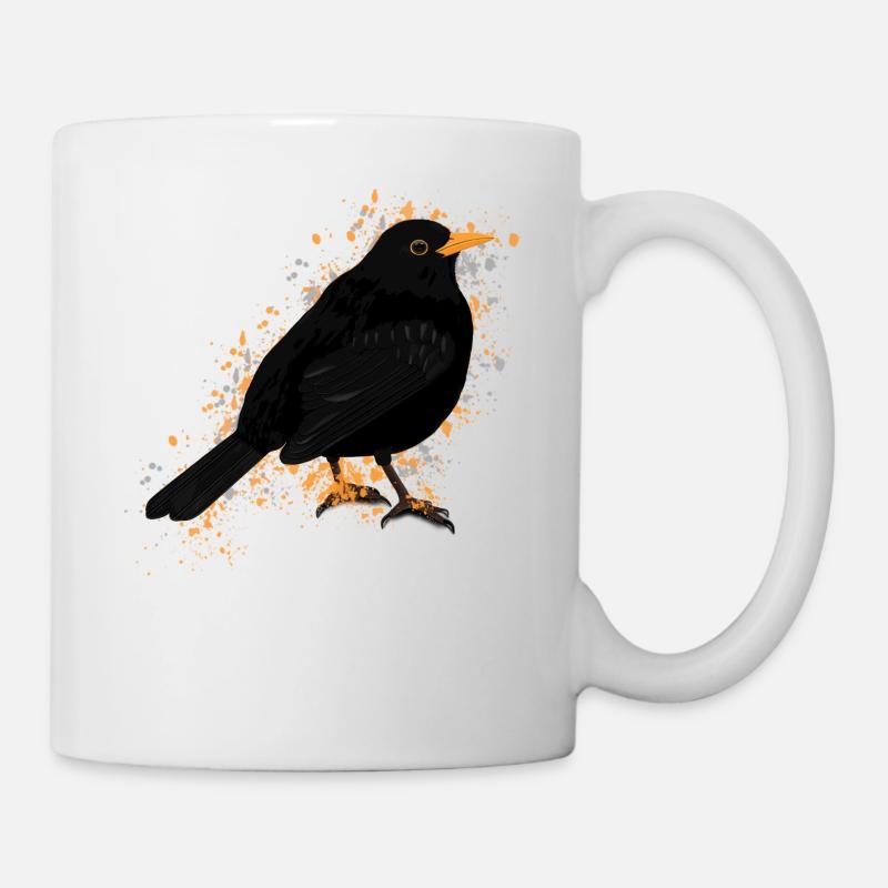 Blackbird Bird Bird Lover Birdwatcher - Mug - white