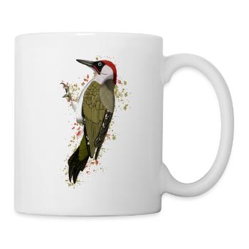 Grünspecht Vogel Vogelfreund Vogelbeobachter - Tasse - Weiß - Rechts