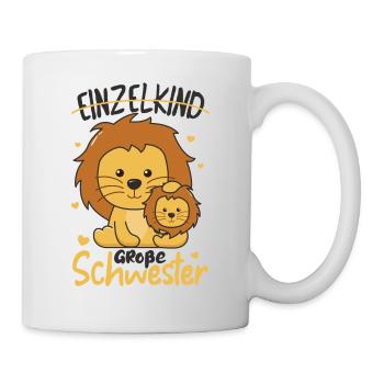 Je serai grande sœur en 2022 pour les frères et sœurs - Mug blanc - blanc - Droite