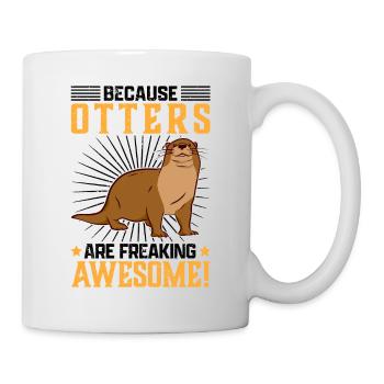 Loutres sont fantastiques loutre de mer - Mug blanc - blanc - Droite
