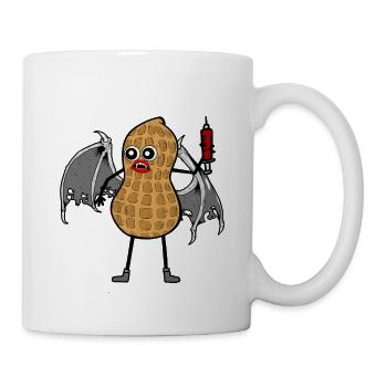 Horror Peanut Vampire Halloween Bloodsucker Syringe - Mug - white - Right