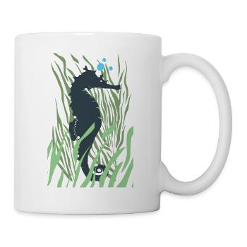 Seepferd - Tasse - Weiß - Rechts