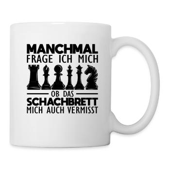 Schach - Tasse - Weiß - Rechts