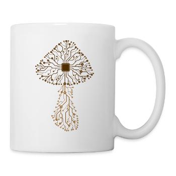 Magic Mushroom Psilocybin Circuit Board - Mug - white - Right