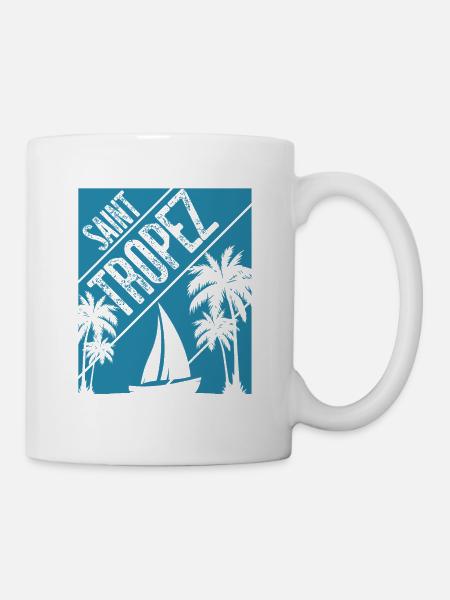 Saint Tropez Sailing Palms - Tasse - Weiß