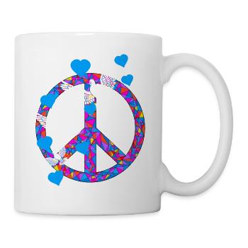Peace Symbol Doves of Peace World Peace Peace - Mug - white - Right