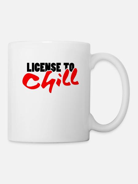 Lizenz zum Chillen - Chill - Tasse - Weiß