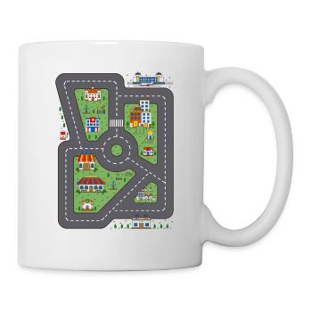 Toy Car Back Massage Parents Car Carpet - Mug - white - Right
