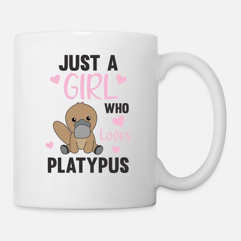 Seule une fille le bec aime les animaux doux - Mug blanc - blanc