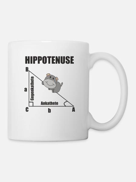Nerd Geometrie Hippotenuse Hypotenuse Mathe - Kop/krus - hvid