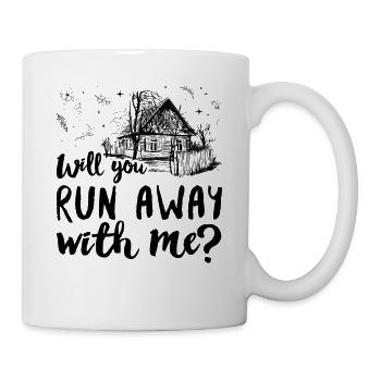 Cottagecore Aesthetic Run Away Cottage Core - Mug blanc - blanc - Droite