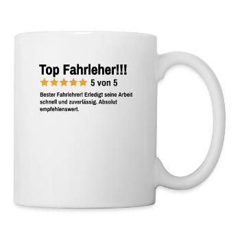 Fahrlehrer Lustiger Spruch Fahrschule - Tasse - Weiß - Rechts