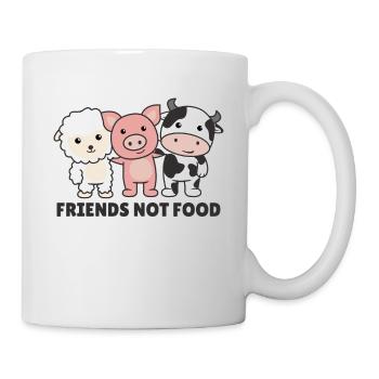 Friends not food vegan mouton vache - Mug blanc - blanc - Droite