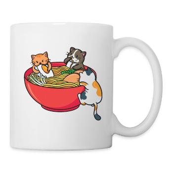 Kawaii Japonais Ramen nouilles Chats Anime Japon - Mug blanc - blanc - Droite