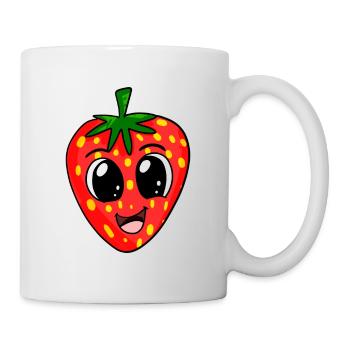 Erdbeere - Tasse - Weiß - Rechts