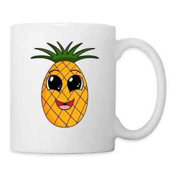 Ananas - Tasse - Weiß - Rechts
