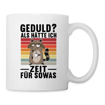 Kaffee Kaffeetrinker Arbeit Büro Geschenk - Tasse - Weiß - Rechts