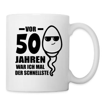 50. Geburtstag 50. Jahrestag 50 Jahre 50. Jubiläum - Tasse - Weiß - Rechts