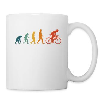 Fahrrad Evolution Retro Fahrradtour Radsportler - Tasse - Weiß - Rechts